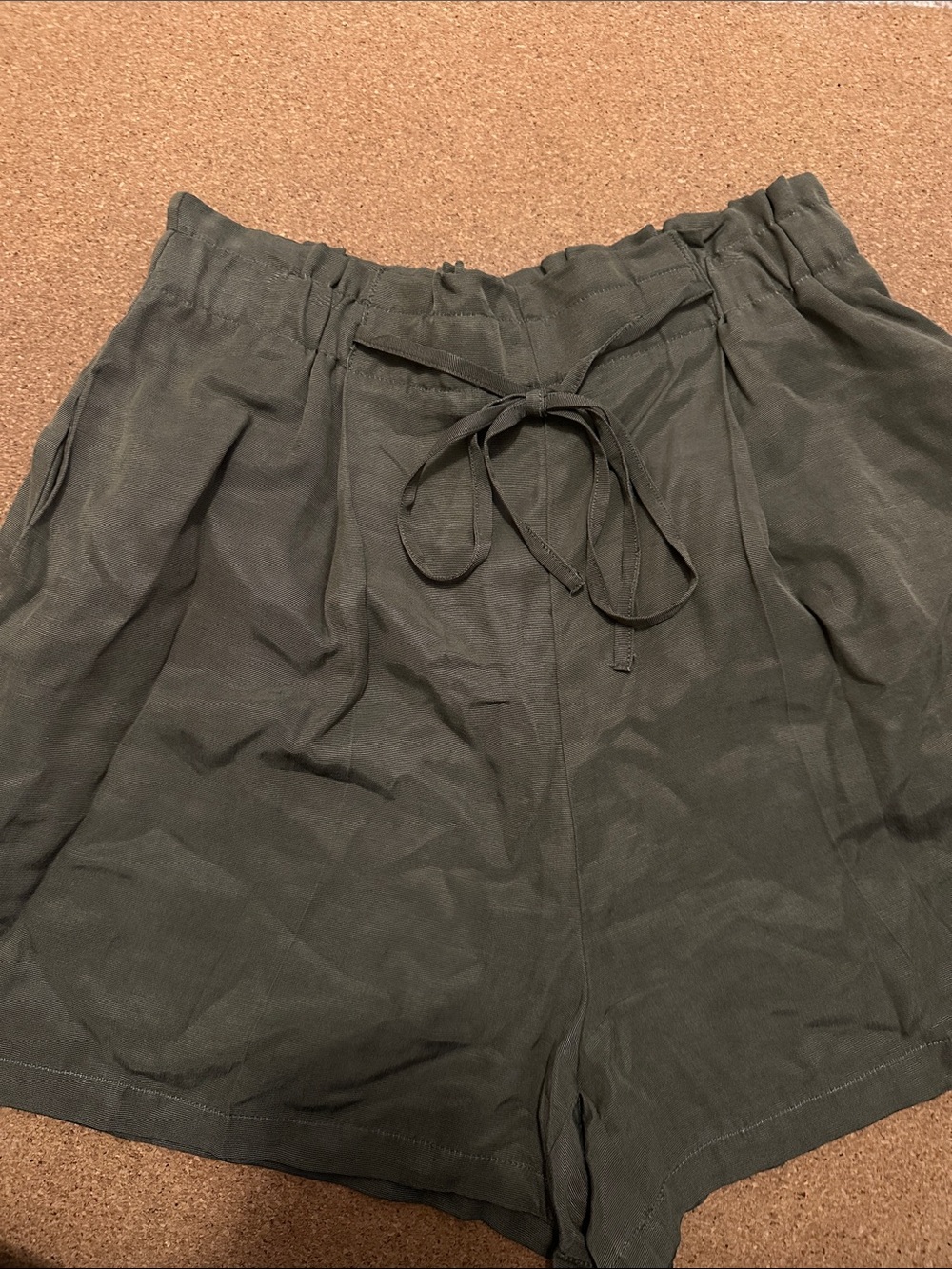 Olive Zara Drawstring Shorts